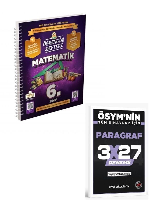 Murat 2027 6.Sınıf Matematik Öğrencim Defteri+ EVP Akademi Paragraf