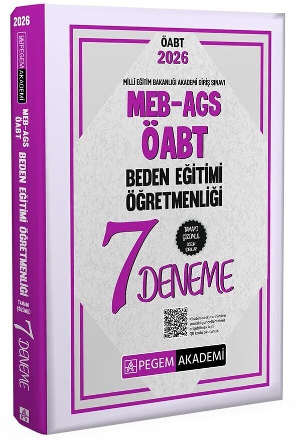 Pegem 2026 ÖABT MEB-AGS Beden Eğitimi Öğretmenliği 7 Deneme Çözümlü Pegem Akademi Yayınları