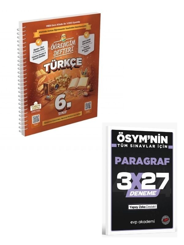Murat 2027 6.Sınıf Türkçe Öğrencim Defteri+ EVP Akademi Paragraf