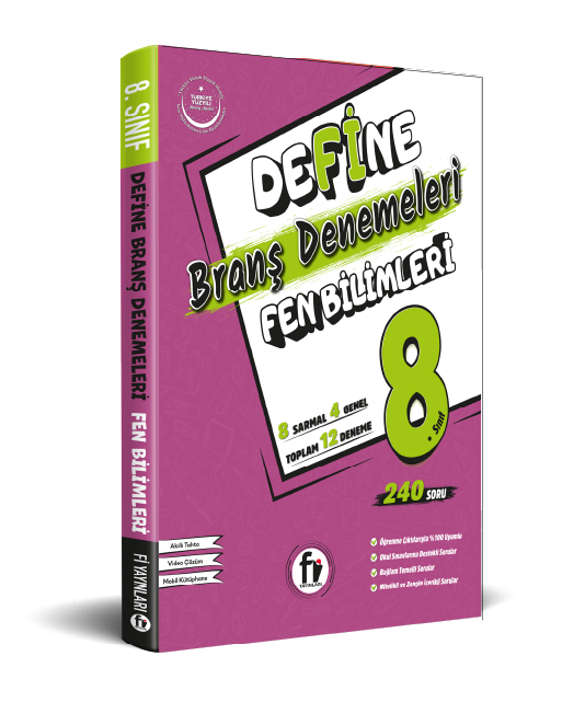 Fi Yayınları 8.SINIF DEFİNE FEN BİLİMLERİ BRANŞ DENEME