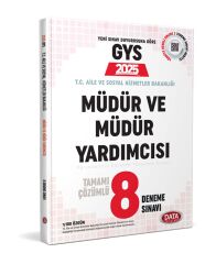 2025 GYS Aile Sosyal Hizmetler Bakanlığı Müdür ve Yardımcısı 8 Deneme Çözümlü Data Yayınları