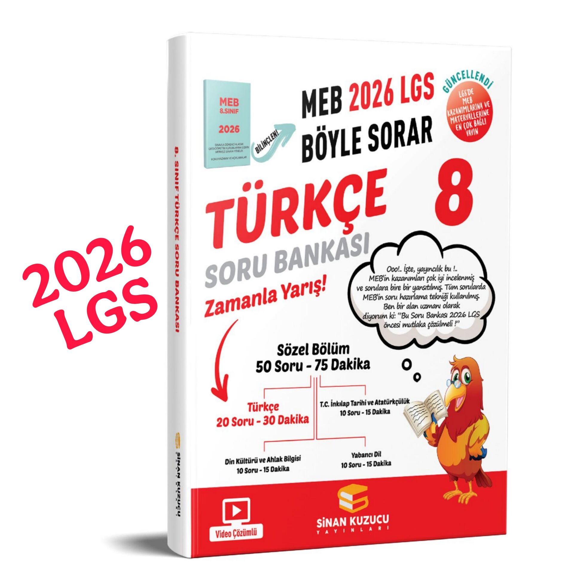8. Sınıf 2026 Lgs Meb Böyle Sorar TÜRKÇE Soru Bankası Video Çözümlü Sinan Kuzucu Yayınları