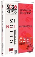 Yargı 2026 KPSS Lise Ortaöğretim Ön Lisans Vatandaşlık Motto Özet Ders Notu Yargı Yayınları