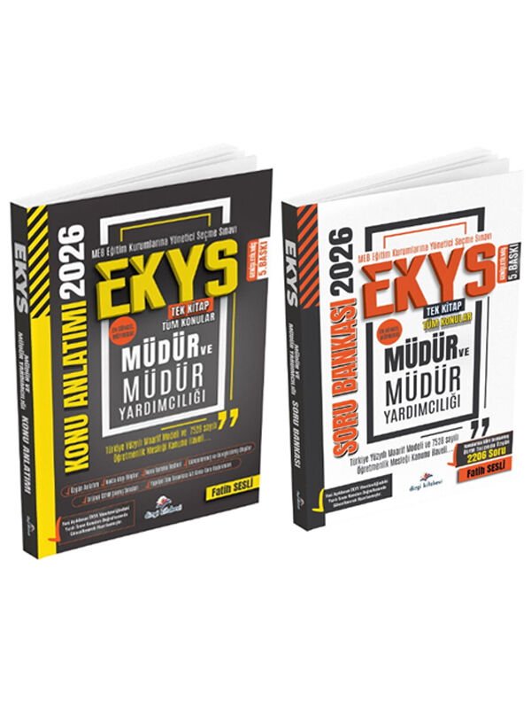 Dizgi Kitap 2026 MEB EKYS Müdür ve Yardımcılığı Konu Anlatımı + Soru Bankası 2 li Set - Fatih Sesli Dizgi Kitap