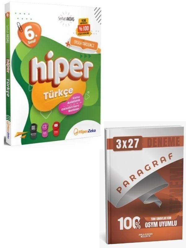Hiper Zeka 2027 6. Sınıf Hiper Türkçe Konu Anlatımlı Soru Bankası+ Kazandıran Paragraf