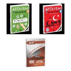 2027 Arı 8 Sınıf Atölyem Fen Fenito Bilimleri + İnkılap Tarihi ve Atatürkçülük T C Soru + Ankapade 3'lü Set