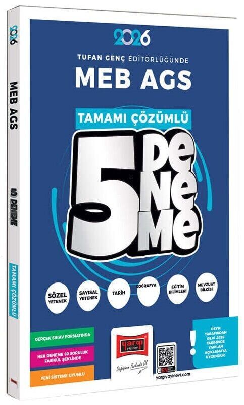 YENİ AGS - Yargı 2026 MEB-AGS Tüm Dersler 5 Deneme Çözümlü - Tufan Genç Yargı Yayınları