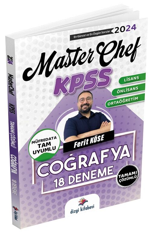 Dizgi Kitap 2024 KPSS Genel Kültür Coğrafya Masterchef 18 Deneme