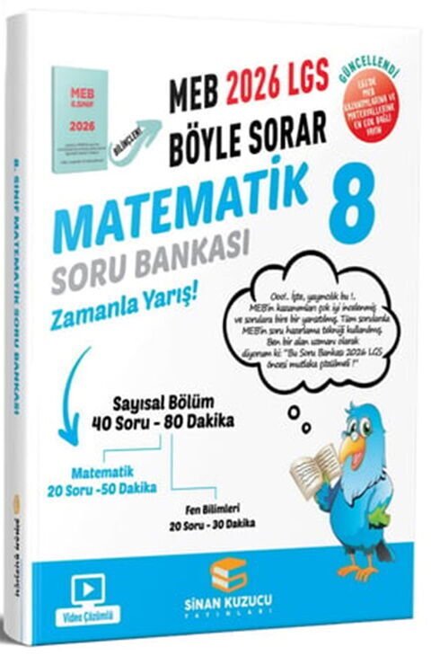 Sinan Kuzucu 2026 8. Sınıf LGS Matematik MEB Böyle Sorar Soru Bankası