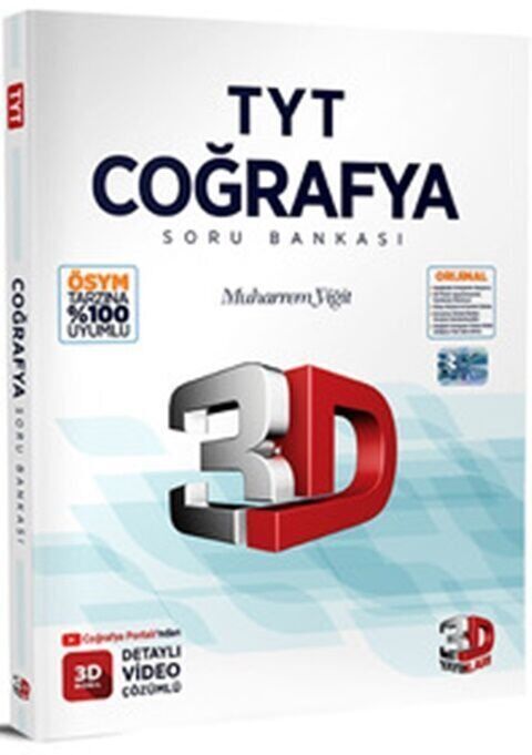 3D Yayınları YKS TYT Coğrafya Soru Bankası Video Çözümlü 3D Yayınları