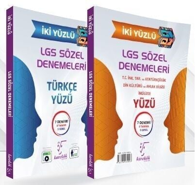 Karekök LGS Sözel İki Yüzlü 14 Deneme Tek Kitap Karekök Yayınları