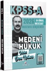 Dizgi Kitap 2026 KPSS A Grubu Medeni Hukuk Video Ders Notları - Mustafa Dinçdemir Dizgi Kitap