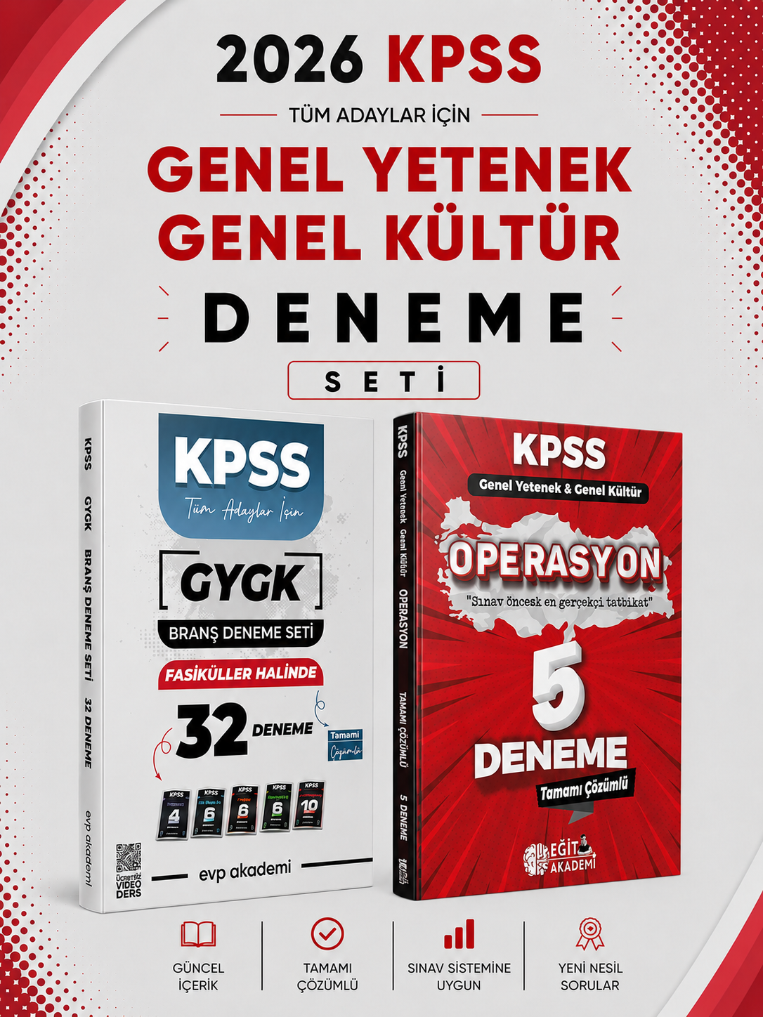 Eğit Akademi 2026 KPSS GKGY Operasyon 5 Deneme & EVP Akademi KPSS Tüm Dersler 32 Deneme Seti