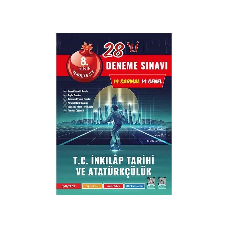 Nartest Yayınları 8. Sınıf Nar Tanesi T.C. İnkılap Tarihi Ve Atatürkçülük 28 li Deneme Sınavı