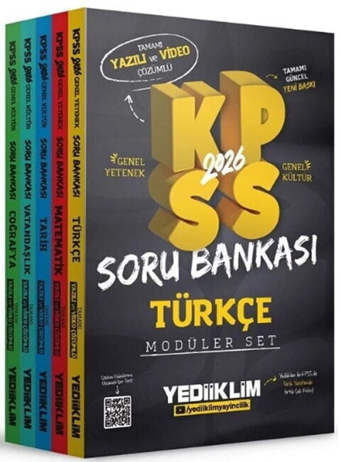 Yediiklim Yayınları 2026 KPSS Genel Yetenek Genel Kültür Soru Bankası Modüler Set