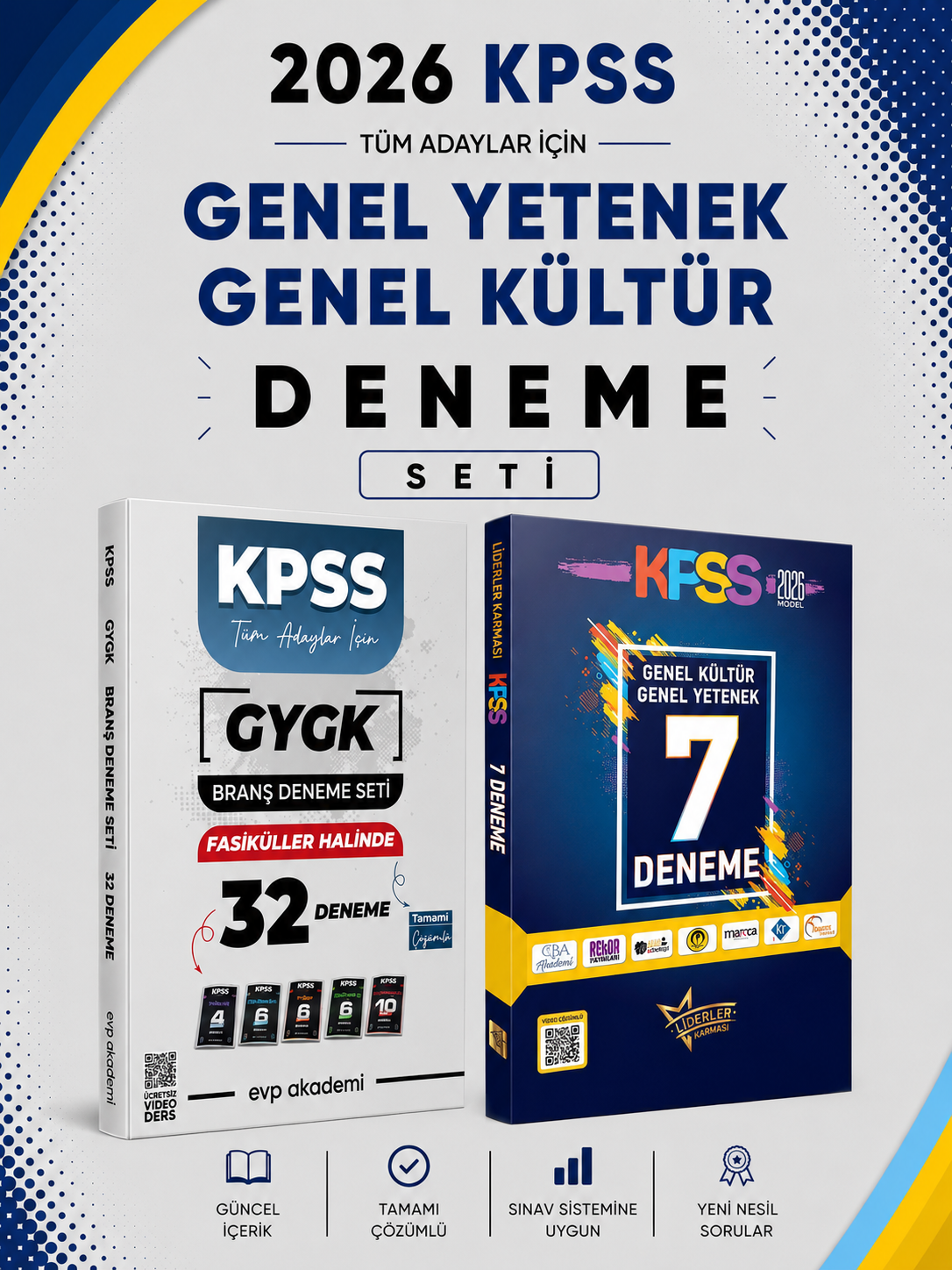 Liderler Karması 2026 KPSS GKGY 7 Deneme & EVP Akademi KPSS Tüm Dersler 32 Deneme Seti
