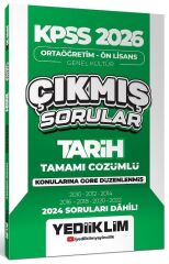 Yediiklim 2026 KPSS Lise Ortaöğretim Ön Lisans Tarih Çıkmış Sorular Konularına Göre Çözümlü Yediiklim Yayınları