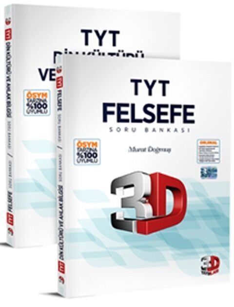 3D Yayınları YKS TYT Felsefe ve Din Kültürü Ahlak Bilgisi Soru Bankası Video Çözümlü 3D Yayınları