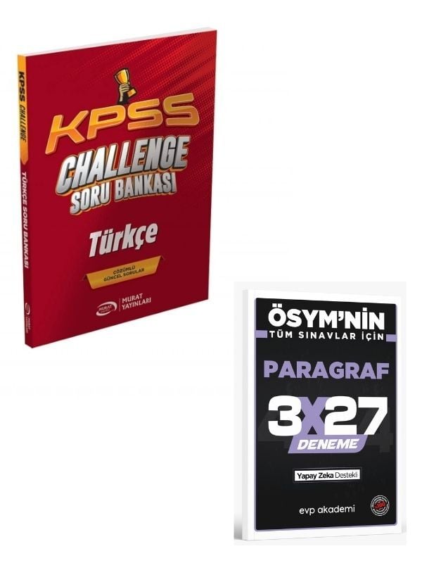 Murat 2027  KPSS Türkçe CHALLENGE Soru Bankası+ EVP Akademi Paragraf