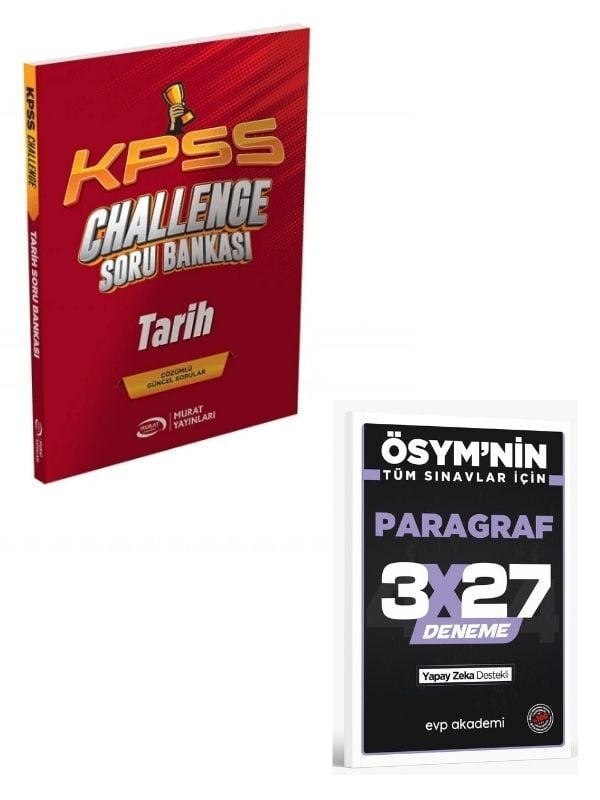 Murat 2027 KPSS Tarih CHALLENGE Soru Bankası+ EVP Akademi Paragraf
