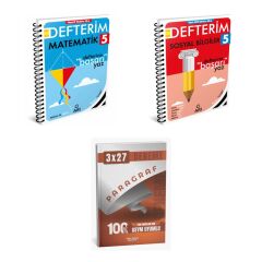 2027 Arı 5 Sınıf Defterim Matematik Matemito + Sosyal Sosyalimo Bilgiler Konu + anla kazan paragraf deneme 3'lü Set