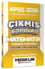 Yediiklim 2026 KPSS Lise Ortaöğretim Ön Lisans Matematik Çıkmış Sorular Konularına Göre Çözümlü Yediiklim Yayınları