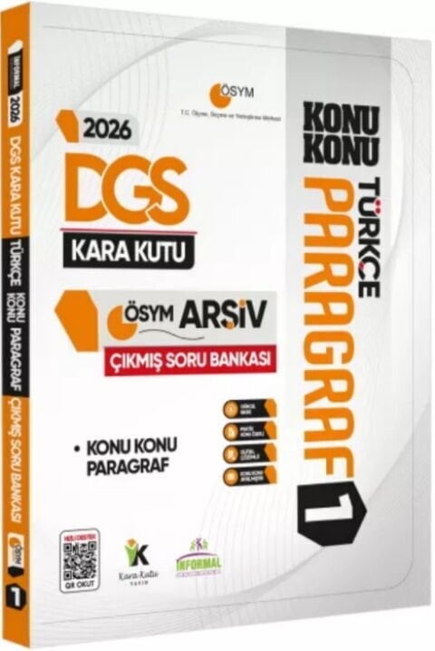 İnformal Yayınları 2026 DGS Türkçenin Kara Kutusu Paragraf 1 Konu Konu ÖSYM Çıkmış Soru Bankası