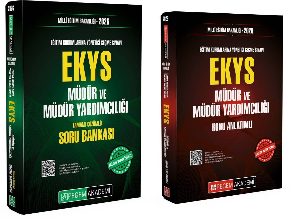 Pegem 2026 MEB EKYS Müdür ve Yardımcılığı Konu + Soru Bankası 2 li Set Pegem Akademi Yayınları