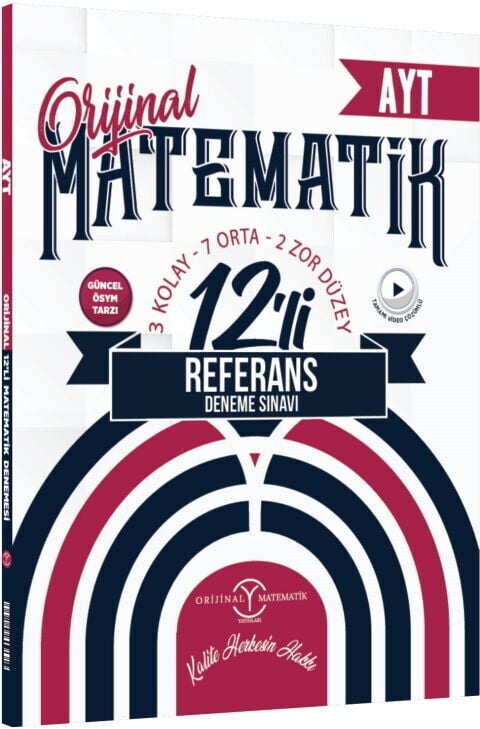 Orijinal Yayınları AYT Matematik Referans 12 li Deneme Sınavı