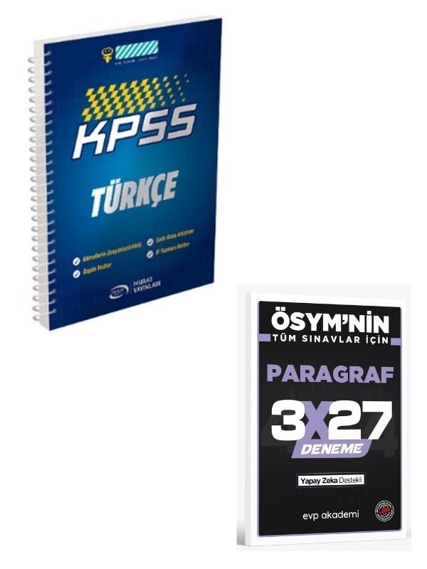 Murat 2027 KPSS Türkçe Defteri+ EVP Akademi Paragraf