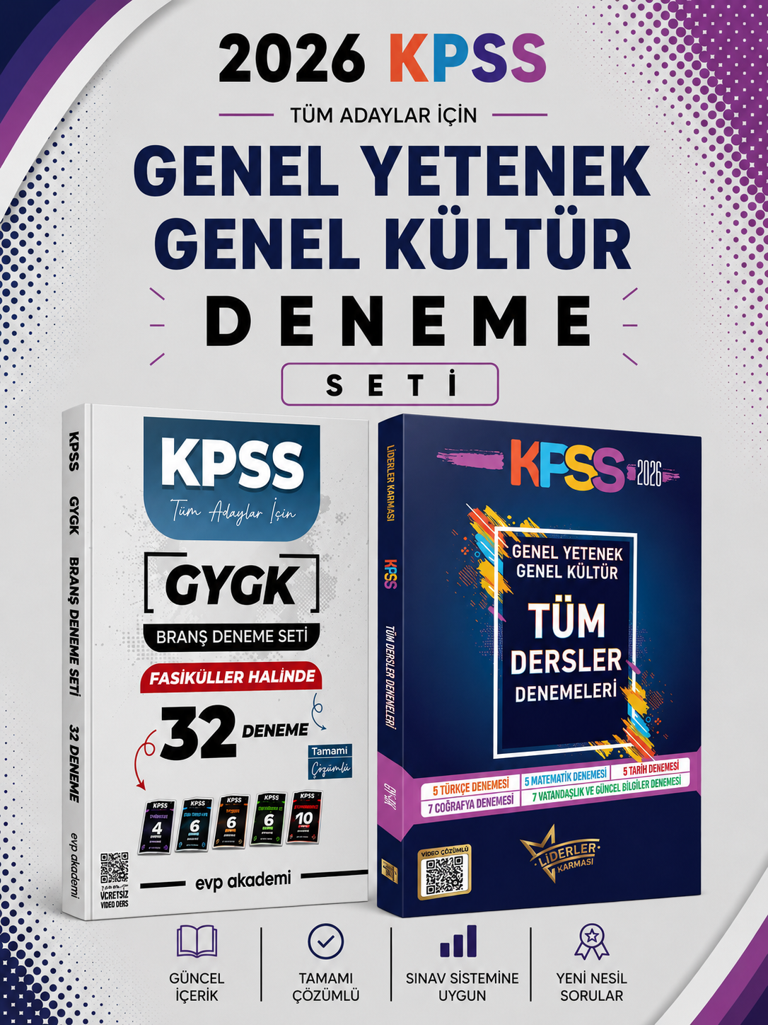 Liderler Karması 2026 KPSS GKGY 29 Deneme & EVP Akademi KPSS Tüm Dersler 32 Deneme Seti