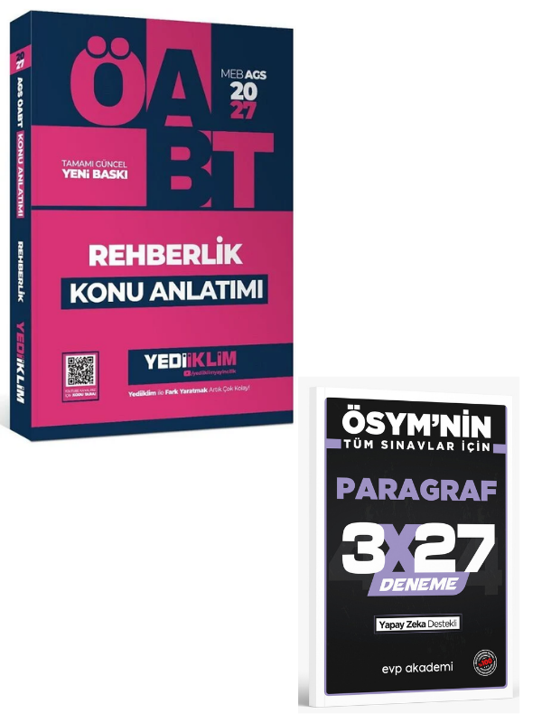 Yediiklim 2027 ÖABT MEB-AGS Rehberlik Konu Anlatımı+ EVP Akademi Paragraf