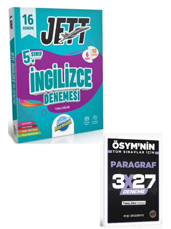 Ünlüler Karması 2027 5. Sınıf İngilizce JETT 16 lı Branş Deneme+ EVP Akademi Paragraf
