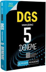 Pegem 2026 DGS 5 Deneme Çözümlü Pegem Akademi Yayınları