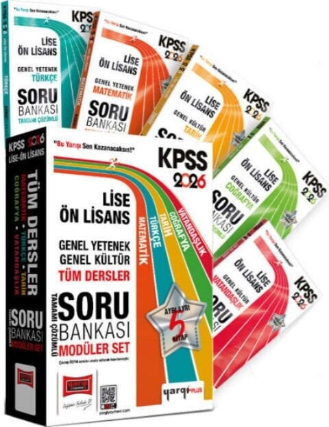 Yargı Yayınları 2026 KPSS Lise Ön Lisans GK GY Tüm Dersler Tamamı Çözümlü Modüler Soru Bankası Seti