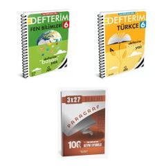 2027 Arı 6 Sınıf Defterim Fen Fenito Bilimleri + Türkçe Türkçemino Konu + anla kazan paragraf deneme 3'lü Set
