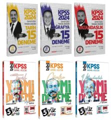 İndeks 2024 KPSS Tarih+Coğrafya+Vatandaşlık 5Yüz 60+45 Deneme 6 lı Set Yargı + İndeks Akademi
