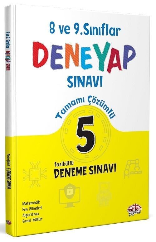 Editör 8. ve 9. Sınıf Tüm Dersler Deneyap 5 Deneme Çözümlü Editör Yayınları