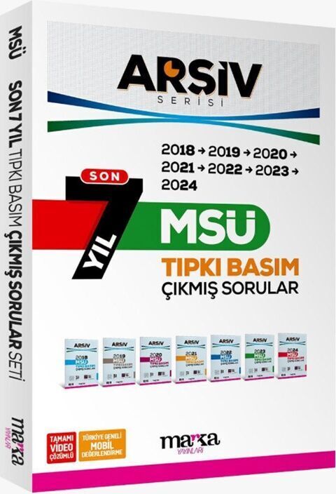 Marka Yayınları MSÜ Son 7 Yıl ARŞİV Serisi Tıpkı Basım Fasikül Fasikül Çıkmış Sorular