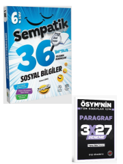 Ünlüler Karması 2027 6. Sınıf Sosyal Bilgiler Sempatik 36 Haftalık Kazanım Denemeleri +EVP Akademi Paragraf