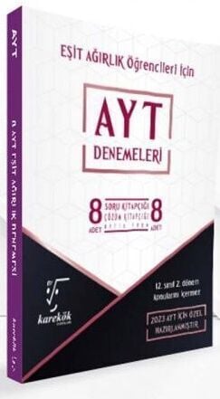 Karekök 2023 YKS AYT Eşit Ağırlık 8 Deneme