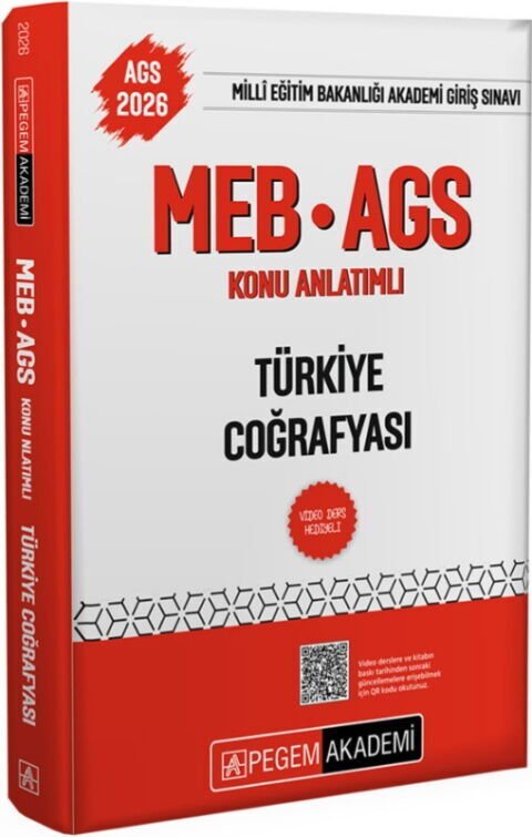 Pegem Yayınları 2026 MEB AGS Türkiye Coğrafyası Konu Anlatımlı