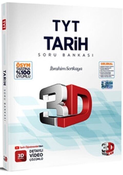 3D Yayınları YKS TYT Tarih Soru Bankası Video Çözümlü 3D Yayınları