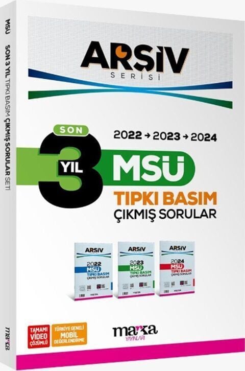 Marka Yayınları MSÜ Son 3 Yıl ARŞİV Serisi Tıpkı Basım Fasikül Fasikül Çıkmış Sorular