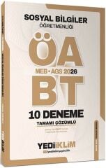 Yediiklim 2026 ÖABT MEB-AGS Sosyal Bilgiler Öğretmenliği 10 Deneme Çözümlü Yediiklim Yayınları