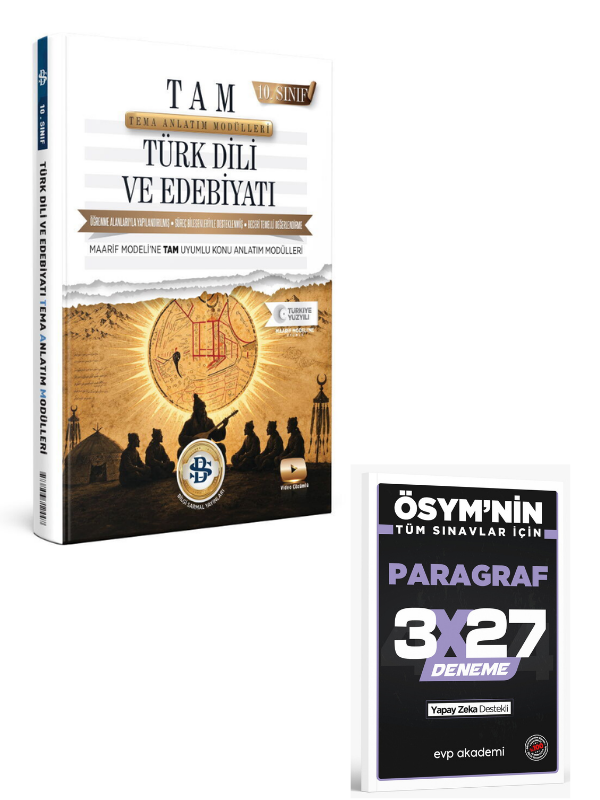 Bilgi Sarmal 2027 10. Sınıf Türk Dili ve Edebiyatı Tema Konu Anlatım Modülleri+EVP Akademi Paragraf