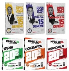 İndeks 2024 KPSS Tarih+Coğrafya+Vatandaşlık 60+45 Deneme 6 lı Set Yediiklim + İndeks Akademi