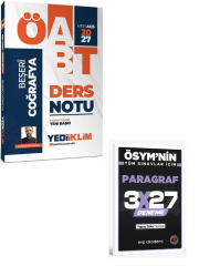 Yediiklim 2027 ÖABT MEB-AGS Beşeri Coğrafya Ders Notu+ EVP Akademi Paragraf
