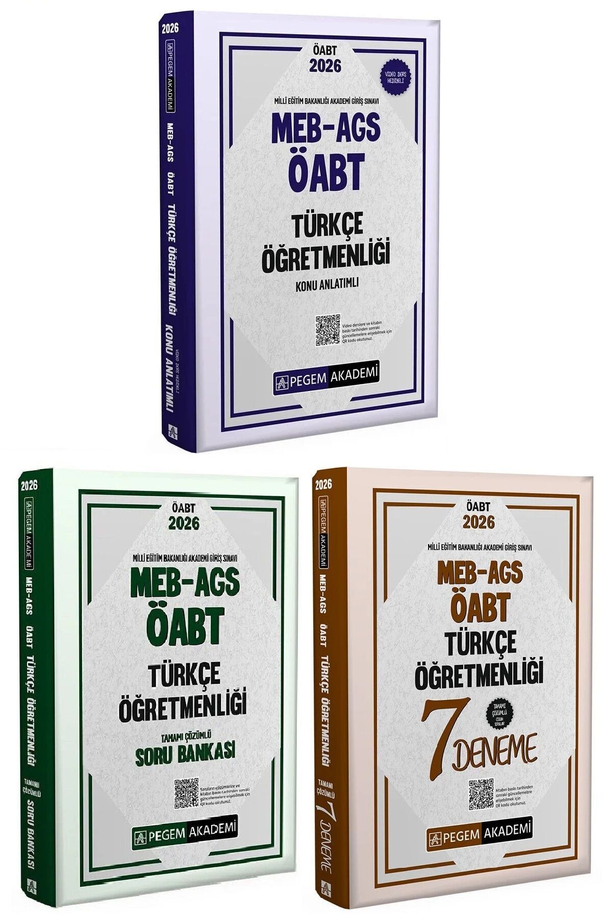 Pegem 2026 ÖABT MEB-AGS Türkçe Öğretmenliği Konu Anlatımlı + Soru Bankası + 7 Deneme 3 lü Set Pegem Akademi Yayınları