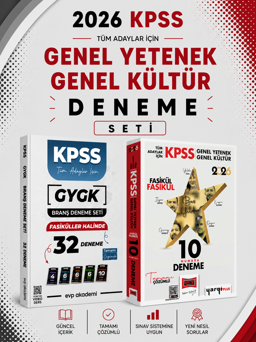 Yargı 2026 KPSS GKGY On Numara 5 Yıldız 10 Deneme & EVP Akademi KPSS Tüm Dersler 32 Deneme Seti